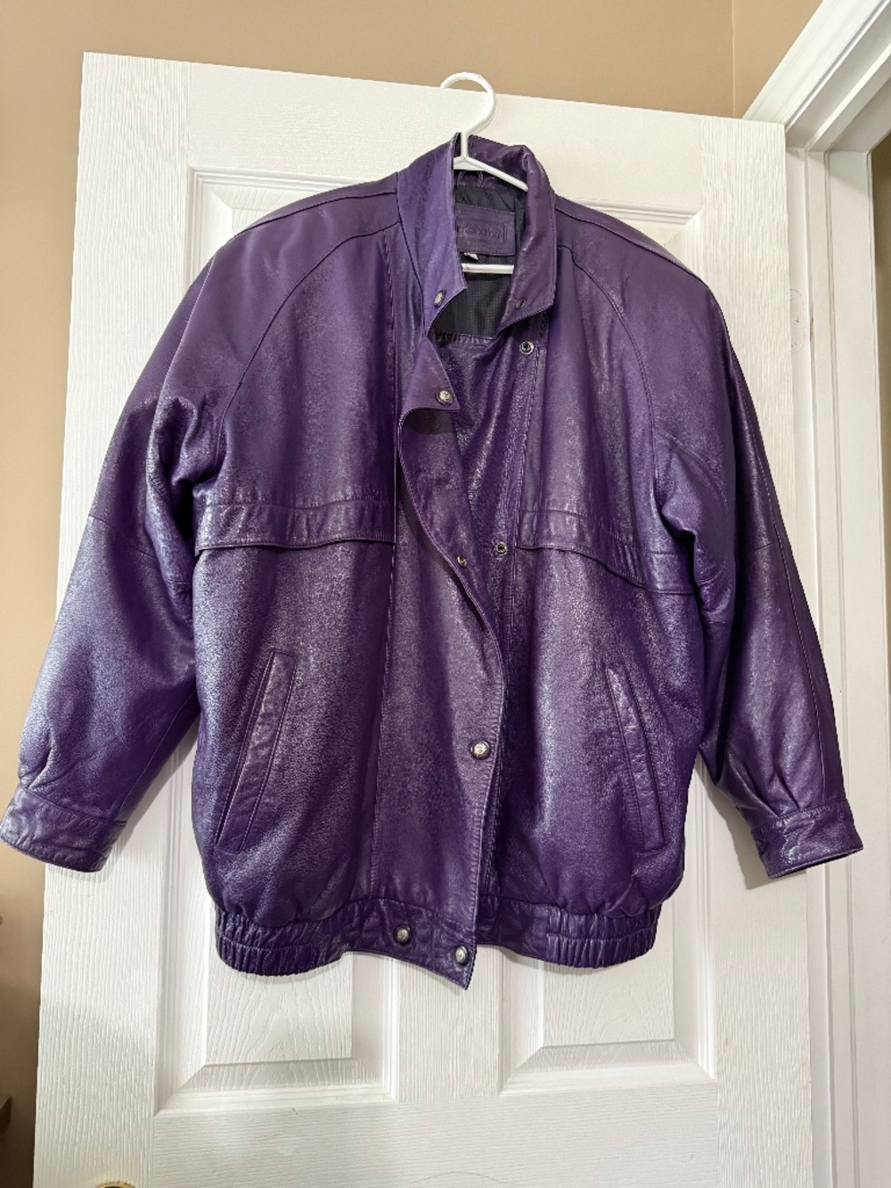 Vintage, Purple Leather jacket